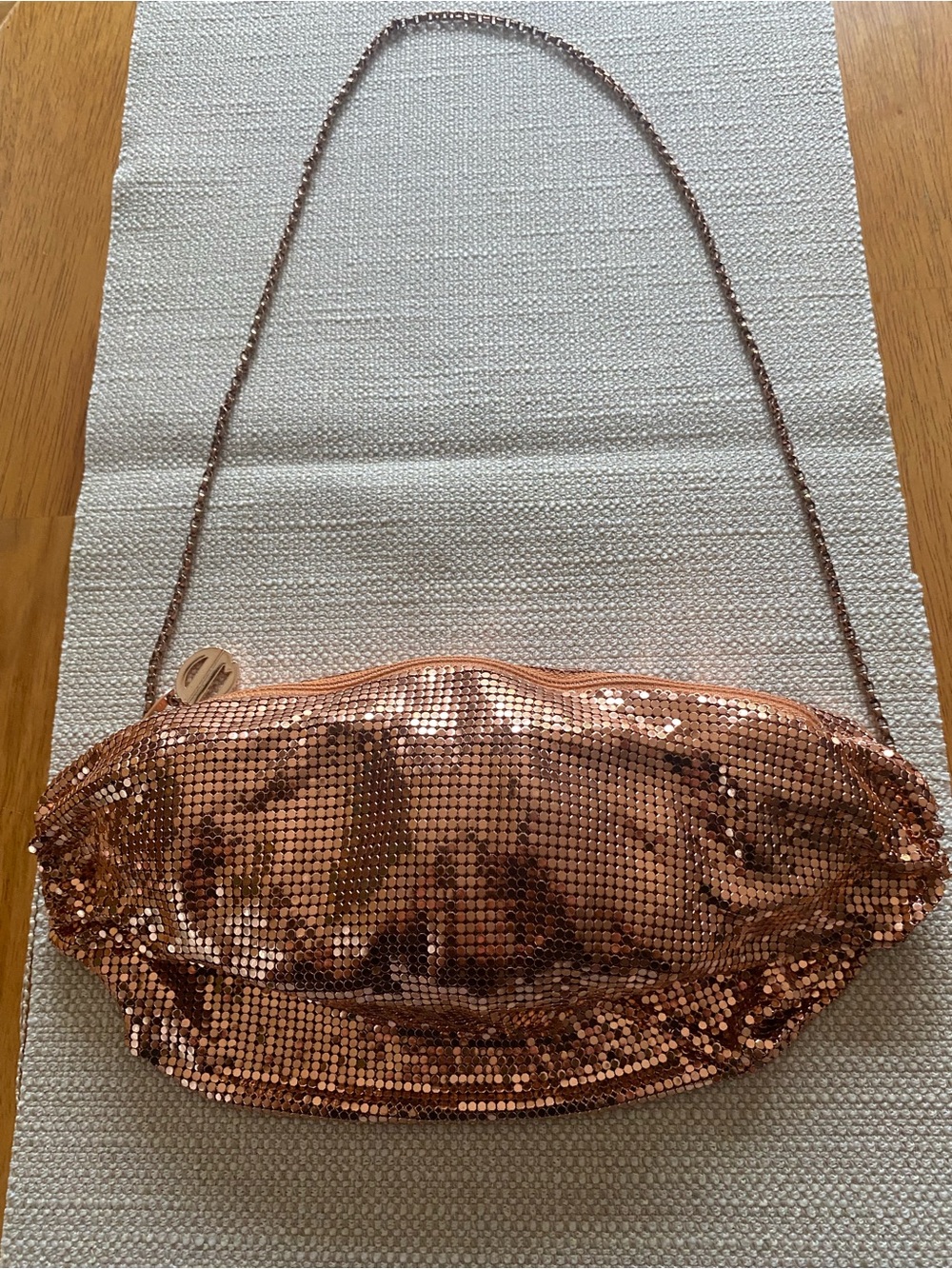 Authentic vintage Whiting and Davis rose  Gold shoulder. Unique color